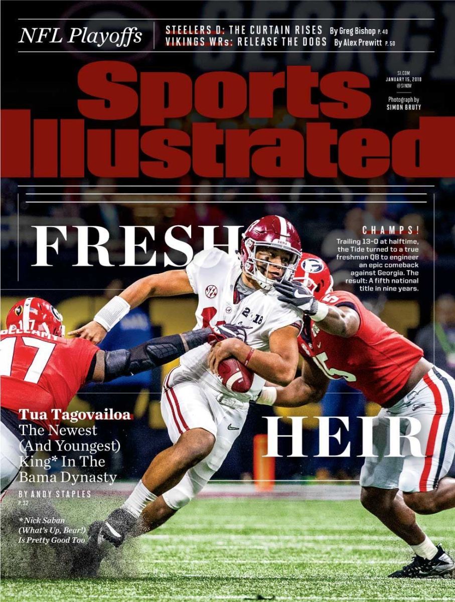 Sports Illustrated cover Tua Tagovailoa, Jan. 15, 2018